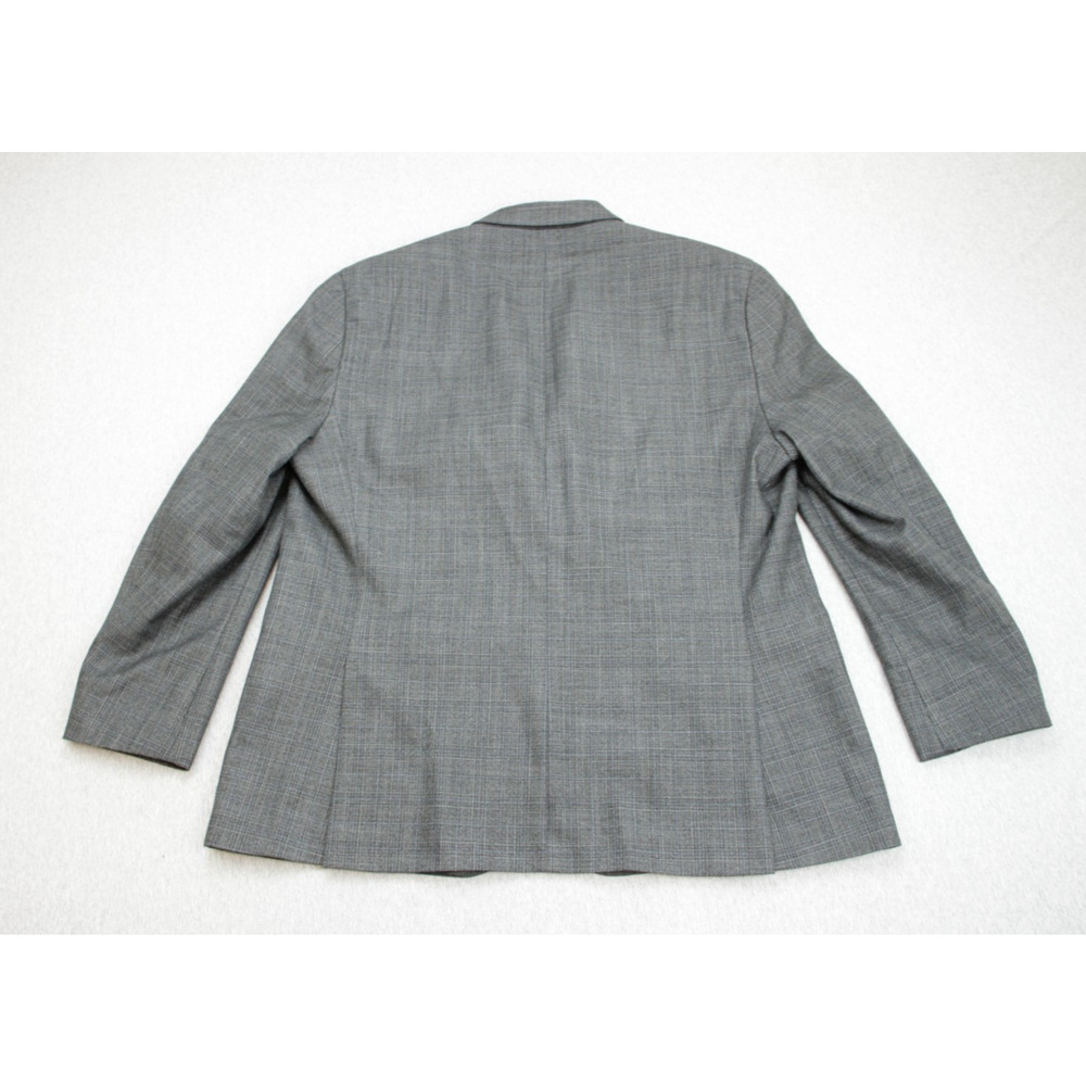 Michael Kors Blazer‎ Mens 46R Gray Plaid 2 Buttons Single Breast Notch Label - Picture 3 of 10